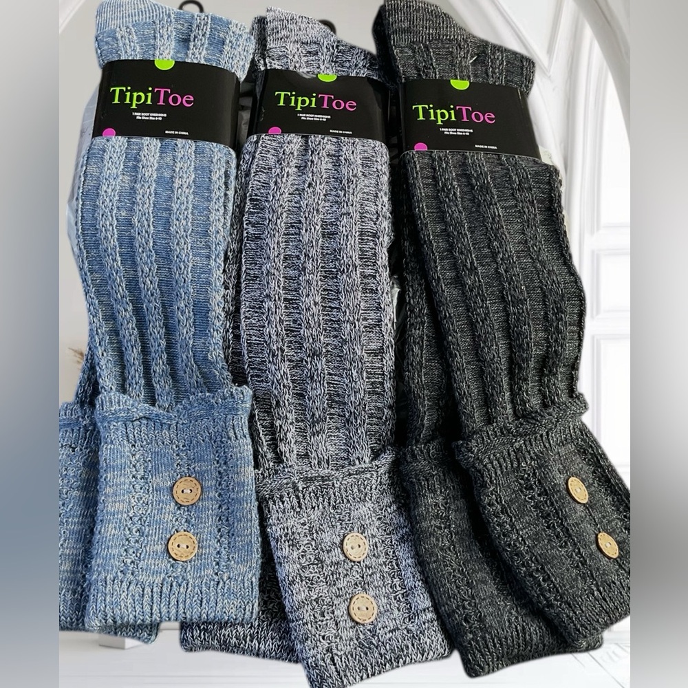 🌸3 Pair Over Knee/Knee Length Marled Socks - Picture 8 of 9